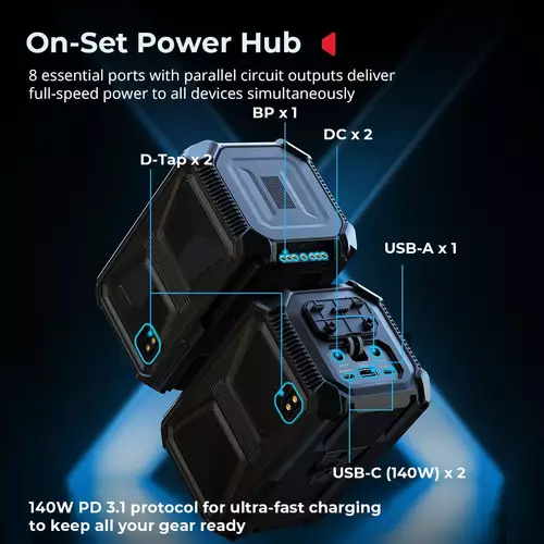 SmallRig X-Touch Smart Triple-Proof V-Mount Battery X221 Power-Ports