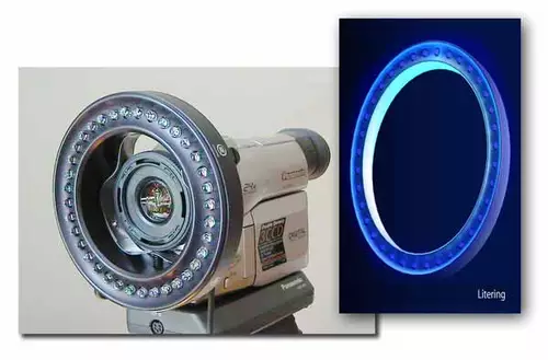 Der LiteRing wird auf dem Objektiv des Camcorders montiert