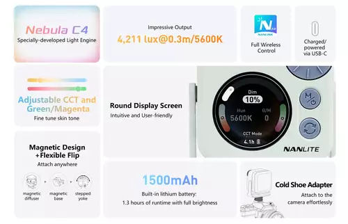 Remote Edit Praxis Slashcam Interviewsetup im Test: Sony FX2, iPhone Pro Max, Blackmagic Cloud, Nanlite PICO : Nanlite Specs