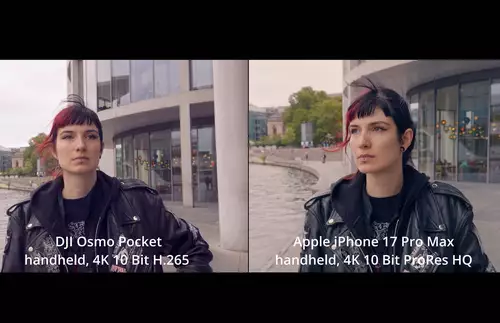 Mobiles Filmen iPhone 17 Pro Max im Praxistest: ProRes RAW, Apple Log 2 - inkl. DJI Osmo Pocket Vergleich : IphoneStabcomp