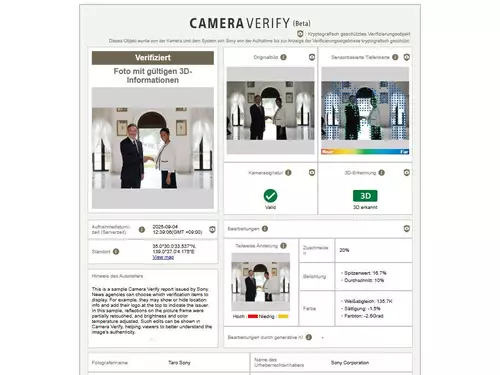 Noch mehr Sony-Kameras erhalten C2PA-basierte Video-Authentizittsprfung