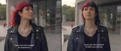 Entry-Level Cinema Kamera Canon EOS C50 im Praxistest: Kompaktes Arbeitstier mit 7K 50p Raw -  die neue FX3 Konkurrenz : C50Stabi