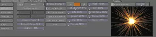 Combustion 2.0 für Mac OS X : Partikelsystem