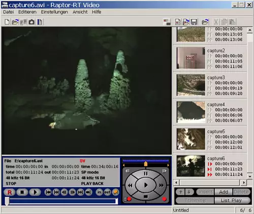 Canopus DVRaptorRT : RaptorVideo