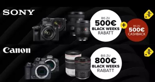 Die besten Black Friday Deals für Sony und Canon DSLMs und Objektive