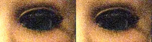 "Half res. premium" (links) vs."Full res. premium" (rechts).