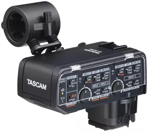 Der Tascam XLR-Adapter CA-XLR2d an der Canon EOS R3 und R5 C - inkl. Panasonic S1H-Vergleich : Tascam ca xlr2d