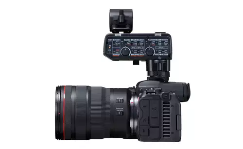 Der Tascam XLR-Adapter CA-XLR2d an der Canon EOS R3 und R5 C - inkl. Panasonic S1H-Vergleich  : CanonEOSr5C Tascam1