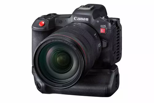 Canon EOS R5 C mit Akku-Hochformatgriff
