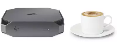 HP Z2 Mini im Größenvergleich
