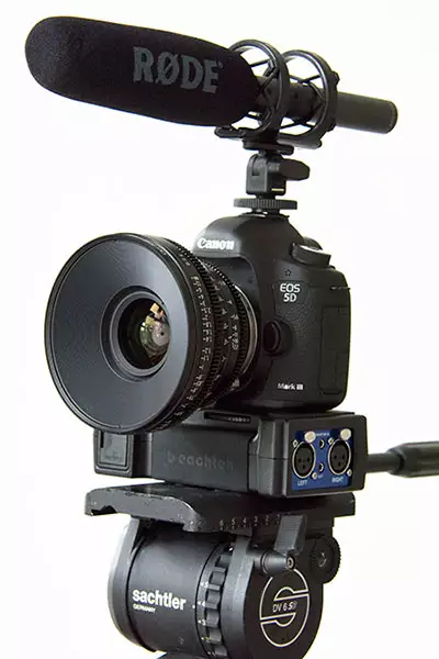 Canon 5D Mark III mit Beachtek DXA-SLR Pro und Rode NTG-2