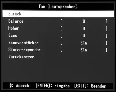 Toneinstellungen