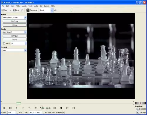 Flash H.264 Video als Progressive Download fürs Netz komprimieren : Avidemux-ganz