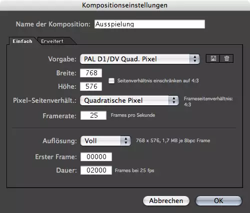 Adobe After Effects: Tip#2: Grosse Komp in kleiner Komp : 768KompA
