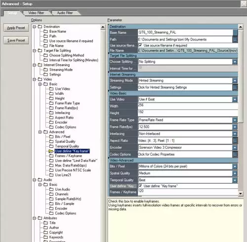 Encoding Parameter für Fortgeschrittene