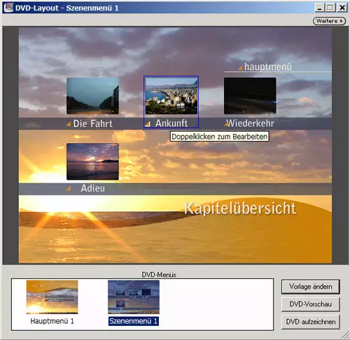  Elementare Menfunktionen bei der DVD-Erstellung