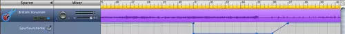 GarageBand: Tonspur und Lautstärke