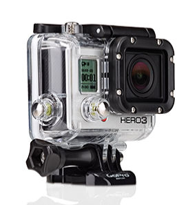 Drei Bedienungsknöpfe am Gehäuse der Hero 3