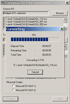 Canopus DVRaptorRT : FileConverter