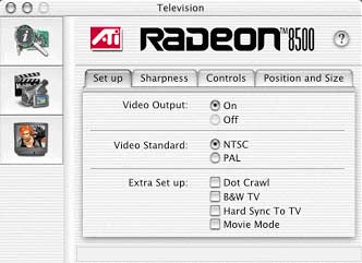 ATIs Radeon 8500 unter Mac Os X : radeon-tv