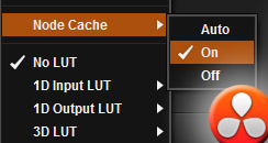 DaVinci Resolve - manueller Cache entlastet die GPU