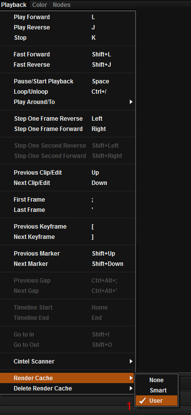 DaVinci Resolve - manueller Cache entlastet die GPU : Settings2