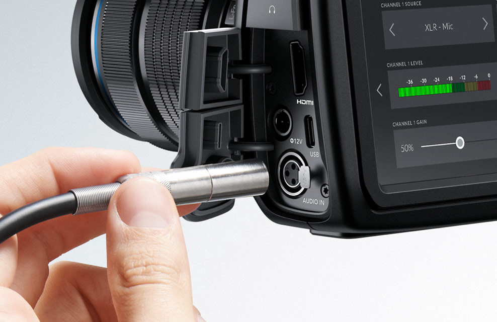 4K Videoassistent 30 cm Mikrofon-Audiokabel für Blackmagic Pocket 4K-Kamera COLICOLY XLR-Buchse auf Mini-XLR-Stecker 