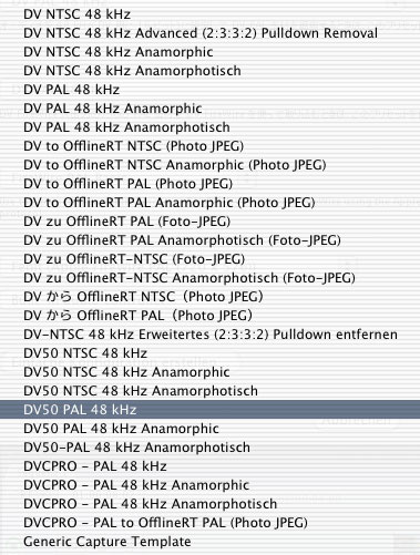 Verarbeitungsformate