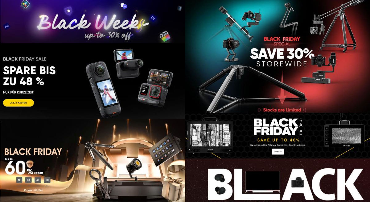 Aktuelle Sparangebote Groe bersicht - Black Friday Angebote 2024 fr Foto+Video - Kameras, Objektive, Zubehr usw.