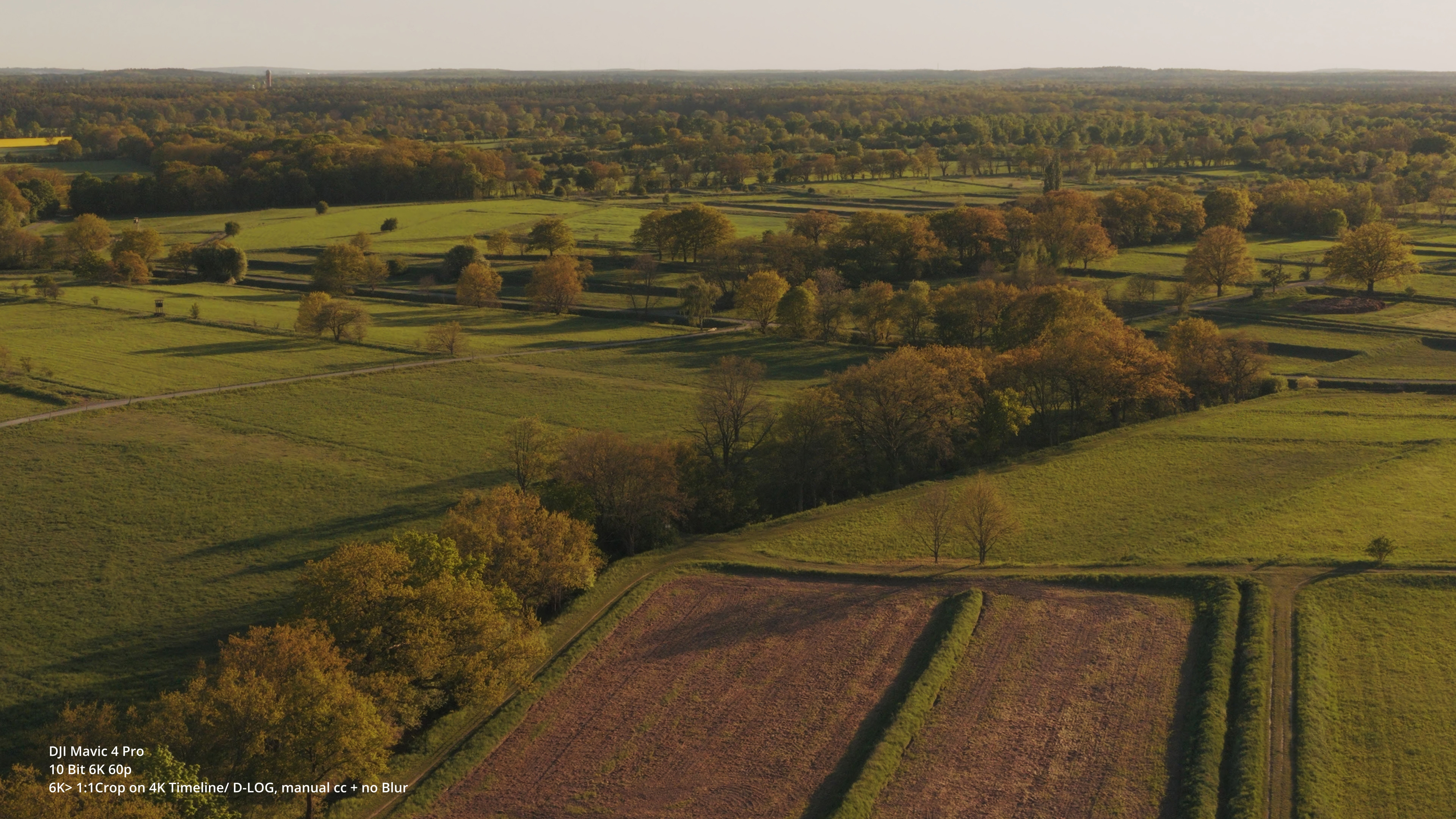 DJI Mavic 4 Pro 6K Material 1:1 gecropt auf 4K Timeline