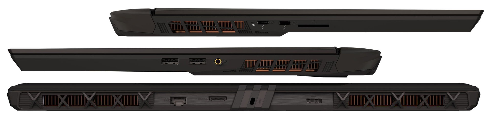 Schneller als Apple M4 Max? MSI Vector 17 HX AI A2XWIG-040 - Mobile Windows-Gaming-Workstation mit RTX 5080 im Resolve-Test : Anschluesse