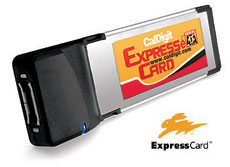 Auch andere Hersteller bieten SATA-Cards für den Express-Slot an - hier CalDigit