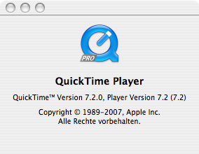 QuickTime 7.2.0 bei 10.4.10
