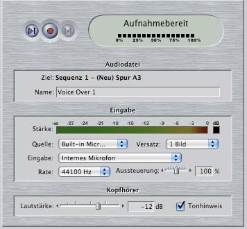 Die eingebaute VoiceOver-Funktion ist gerade fr viele Amateurfilmer, die einen Film live besprechen wollen ein unverzichtbares Feature. 