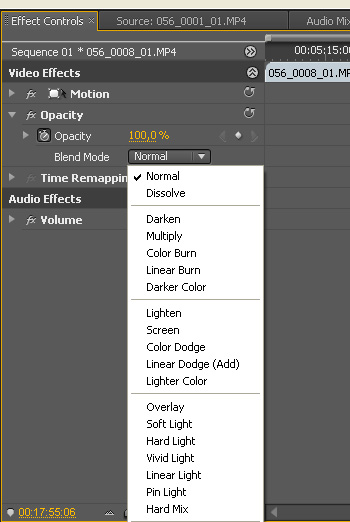 Hurra, wieder da  Die Blend-Modes fr einzelne Tracks. 