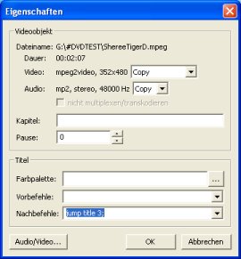 Nach Abspielen dieses Clips wird mit diesem Befehl automatisch der nächste Clip angesprungen