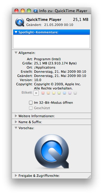 QuickTime X in 64 Bit