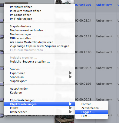7. Final Cut Pro: Subclips, Medienmanager & VDSLR : LoggDatAend